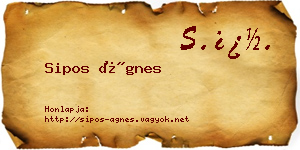Sipos Ágnes névjegykártya