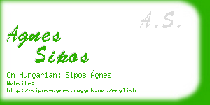 agnes sipos business card